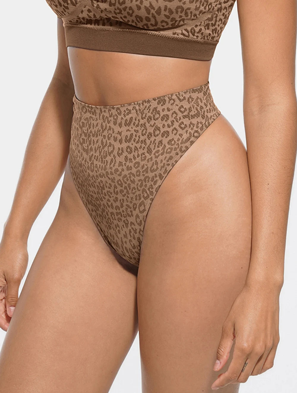Leopard Tummy Control High Waisted Brief