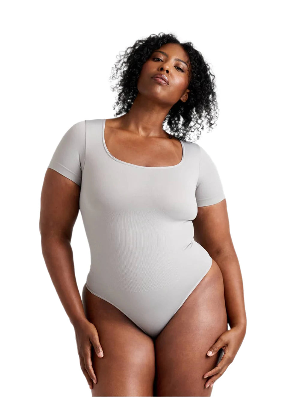 Square Neck Thong Bodysuit