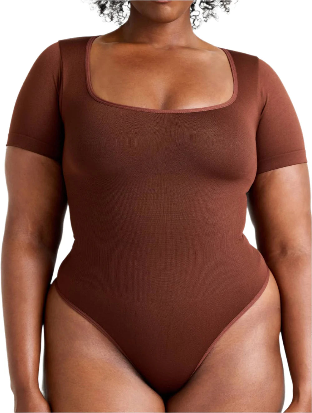 Square Neck Thong Bodysuit
